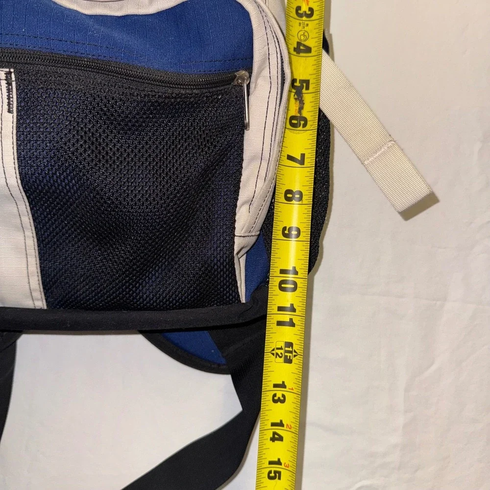 REI Lumbar Waist Pack Hiking Bag Blue Beige Black Mesh Pockets Adjustable Strap*